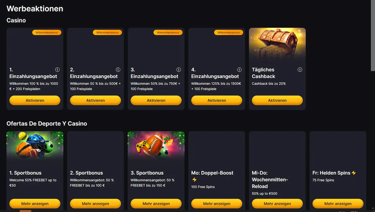 Winhero Registrierung: Konto anlegen und Willkommenspaket sichern